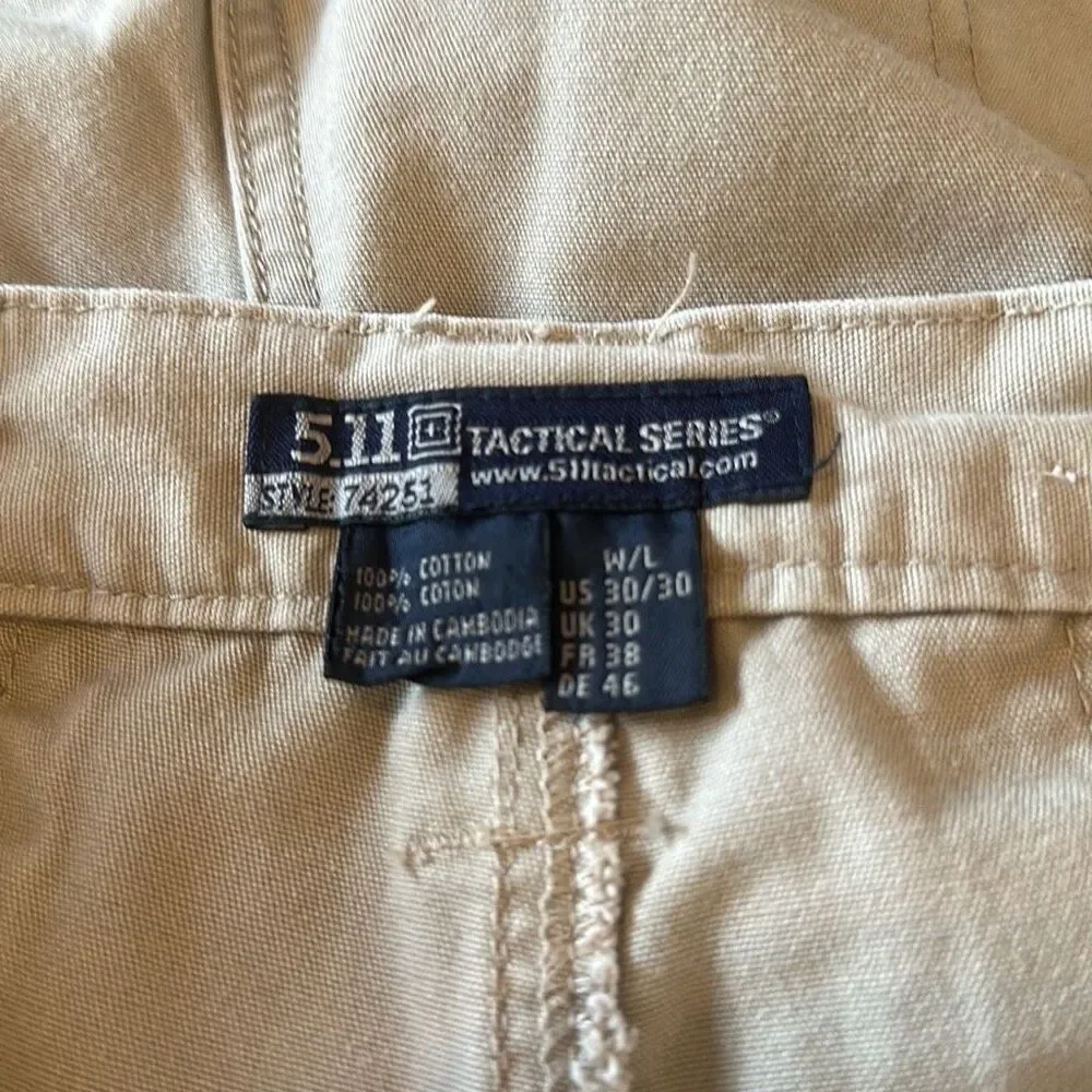 5.11 Tactical Men's Cotton Canvas Pants Cargo Utility Style‎ 74251 size 30/30